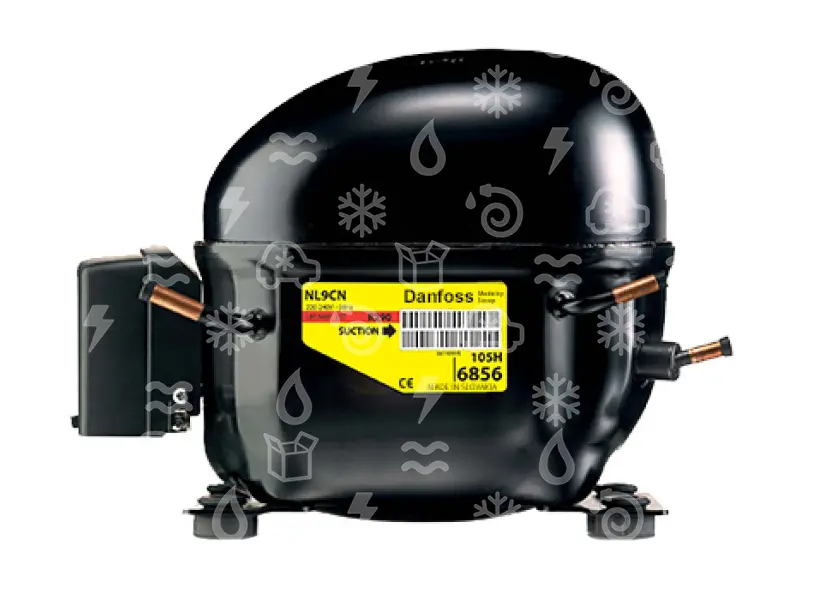 kompresor SECOP / DANFOSS NL9CN, LBP - R290, CSIR, 230 V, 50 Hz, 105H6856